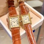 New Cartier Watch 2024 - Swiss Must de Cartier Tank Vermeil Swiss Quartz Cream Dial Watch